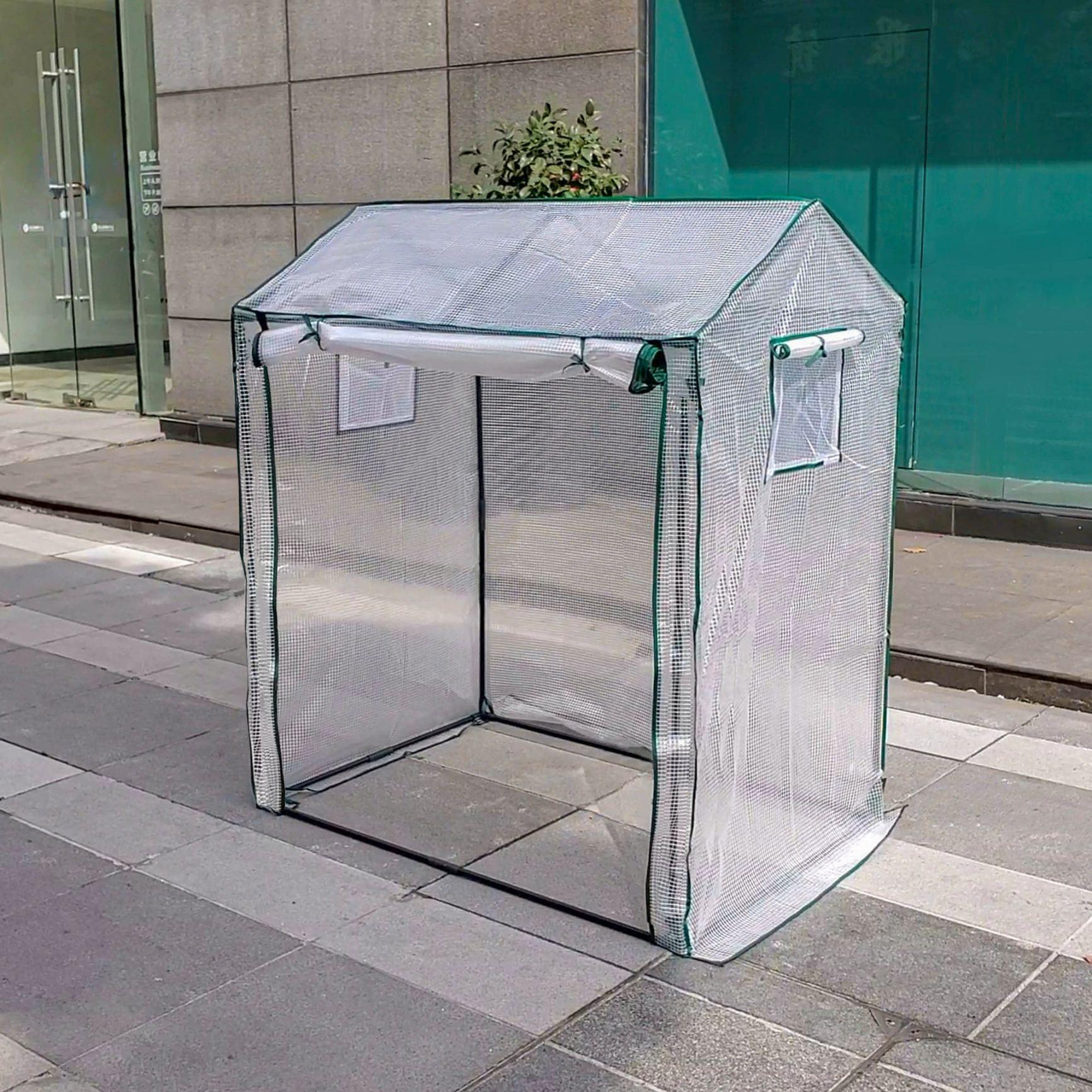 미니 가정용온실 발코니 야외 실내 덮개 비닐하우스 높이 베란다온실 식물온실장 필름 - 상세 이미지 5