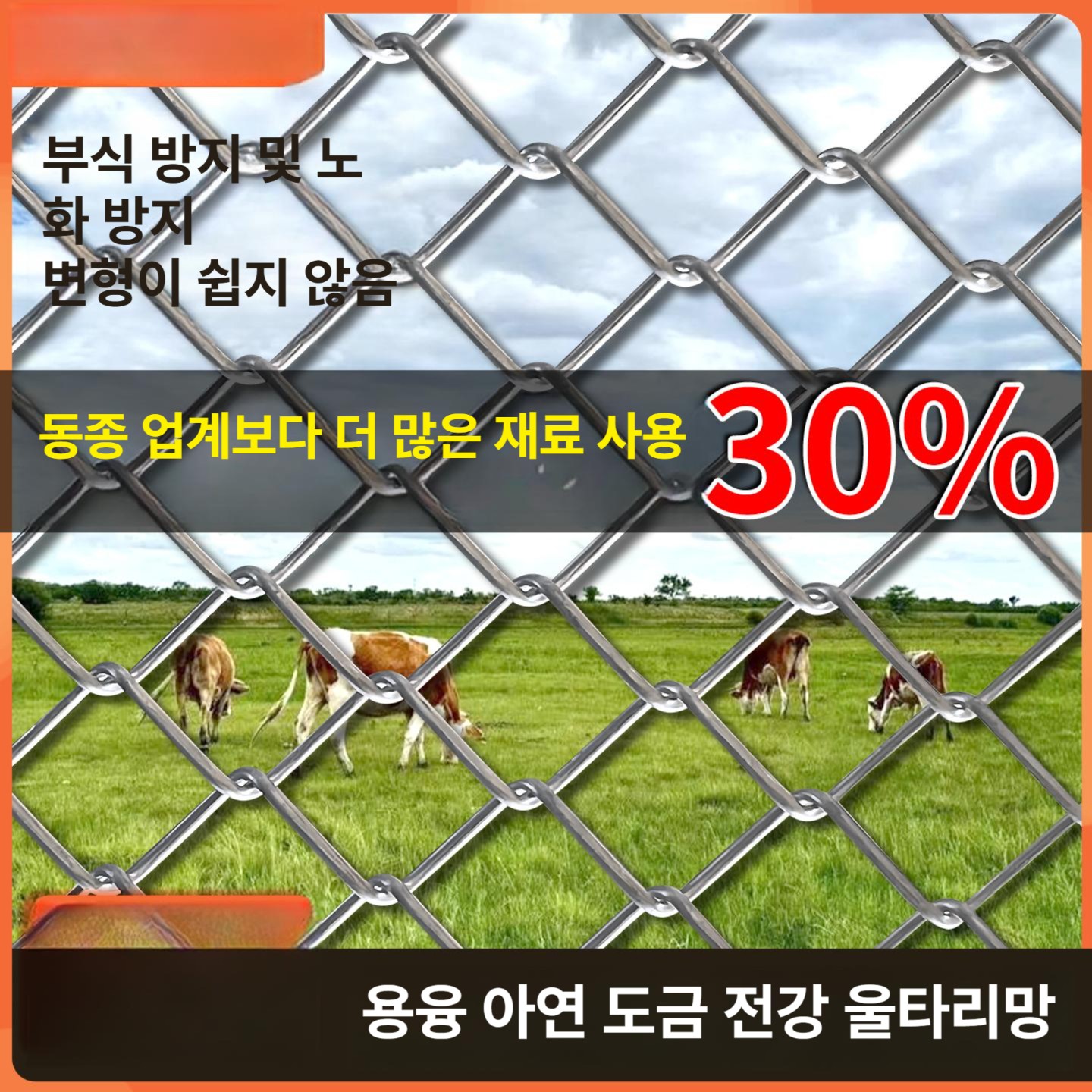 닭장 철망 울타리 안전 휀스 와이어 능형망 양계 축사 보호망 철조망 - 상세 이미지 4