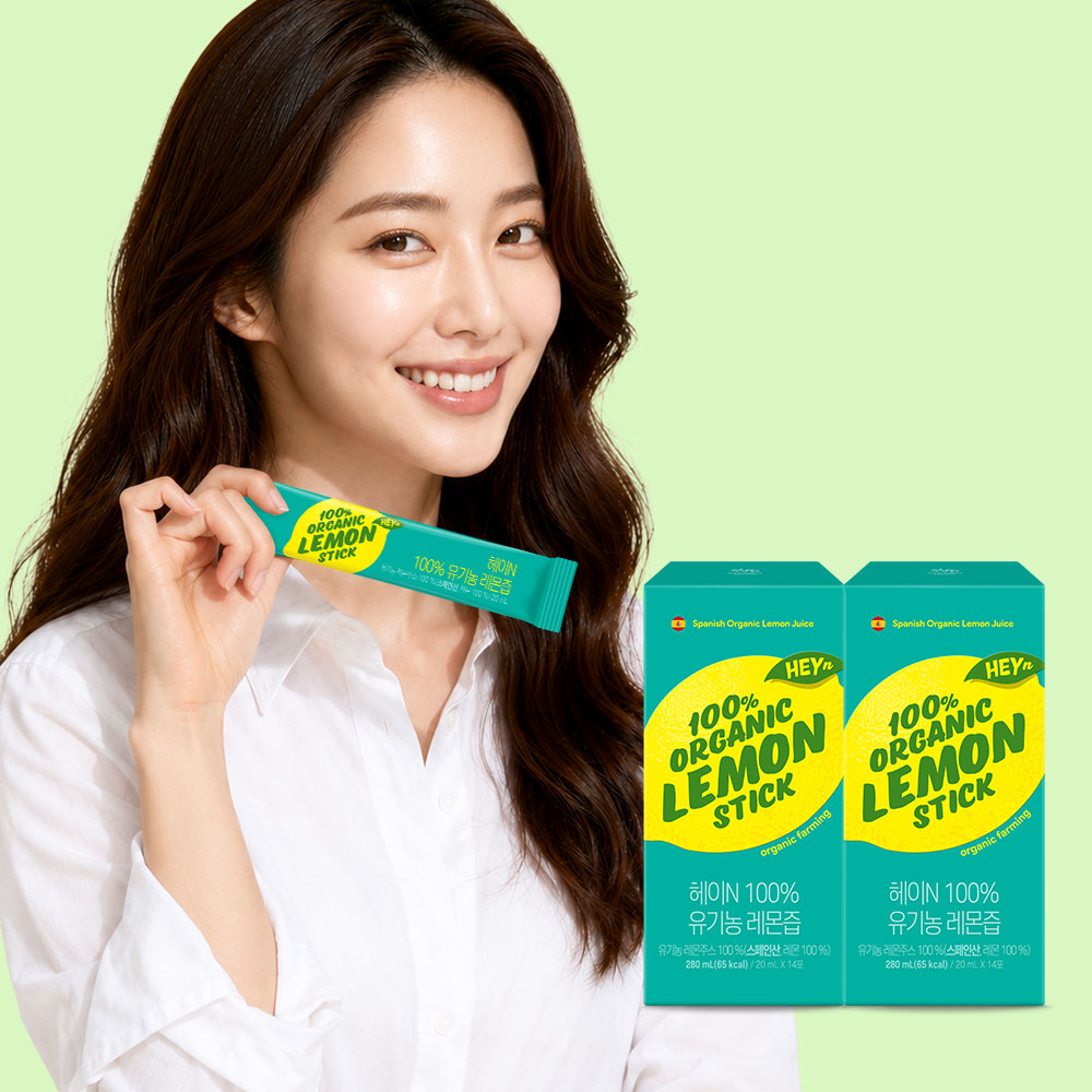 헤이N 레몬 100% 유기농 레몬즙 20ml 14포, 2개 - 상품 이미지
