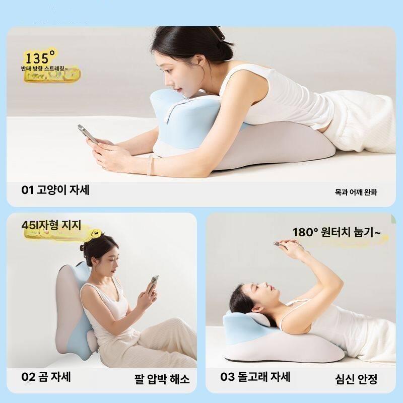 부부 침대 베개 목 어깨 지지 라텍스 베개 편안한 숙면 쿠션 고급형 - 상세 이미지 3