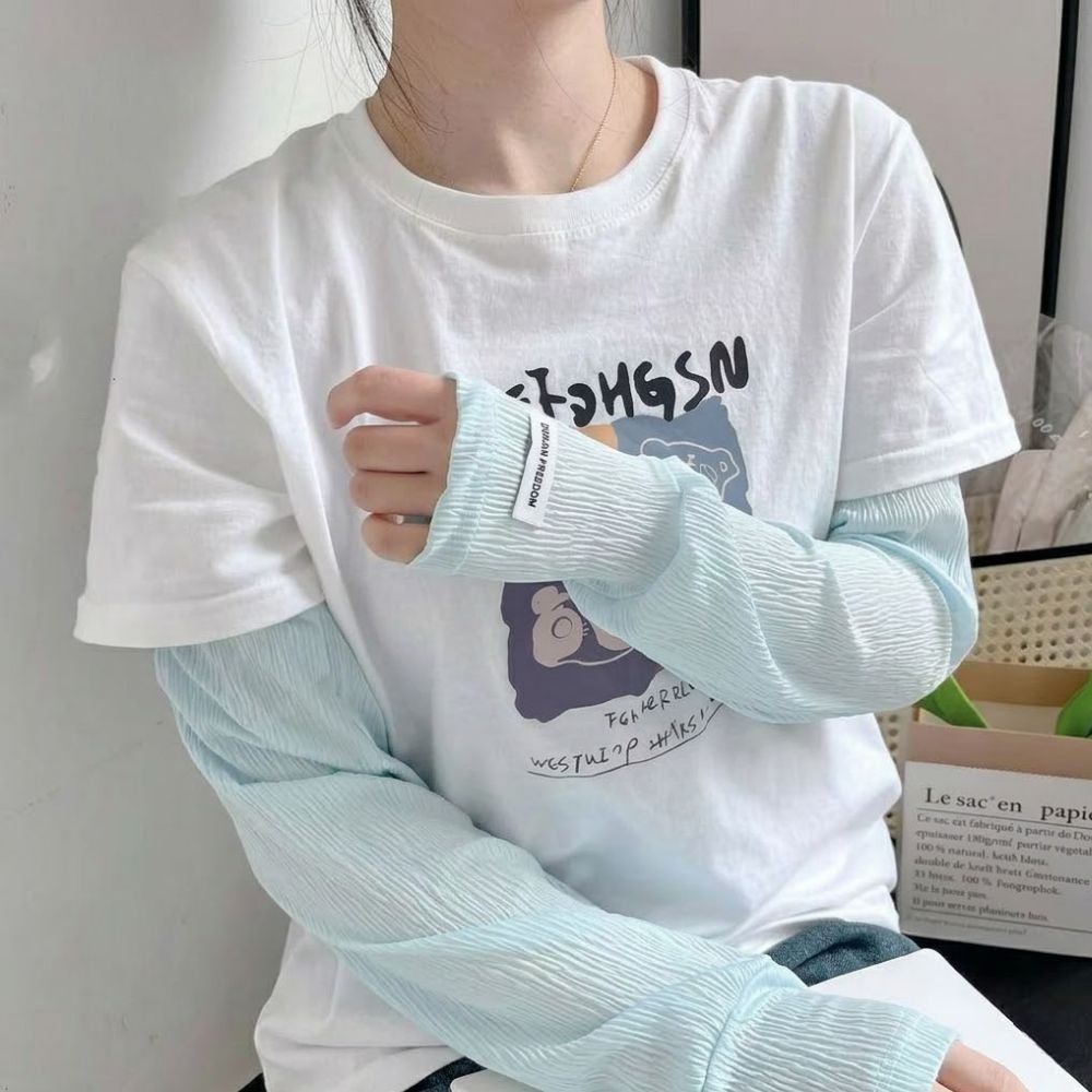 손등덮는팔토시 조이지않는팔토시 넉넉한 편한 넓은 쿨링 이미지 8