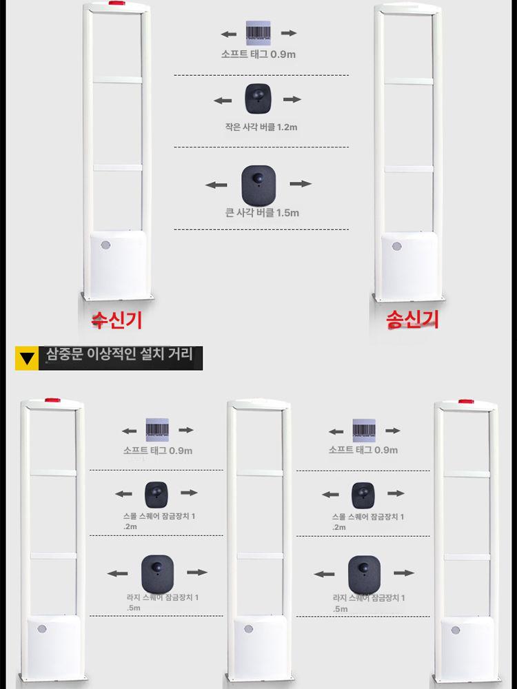 소매치기방지 보안 감지기 매장 도서관 슈퍼마켓 출입구 안테나 경보장치 설치용 - 상세 이미지 5
