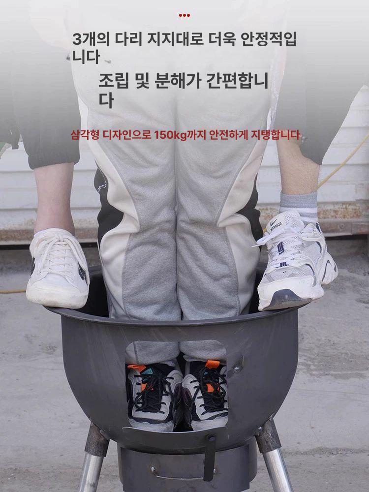 가마솥 화덕 캠핑 농촌 냄비 솥걸이 화구 주물 그릴 드럼통 업소용 스토브 불멍 - 상세 이미지 4