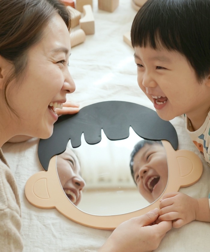 (다르담) 유아 아기 어린이 감정 표현 표정 역할 놀이 교구 장난감 안전 거울 - 상품 이미지