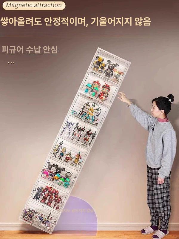 건프라 피규어 투명 아크릴 보관함 집게식 디스플레이 장식장 선반 - 상세 이미지 5