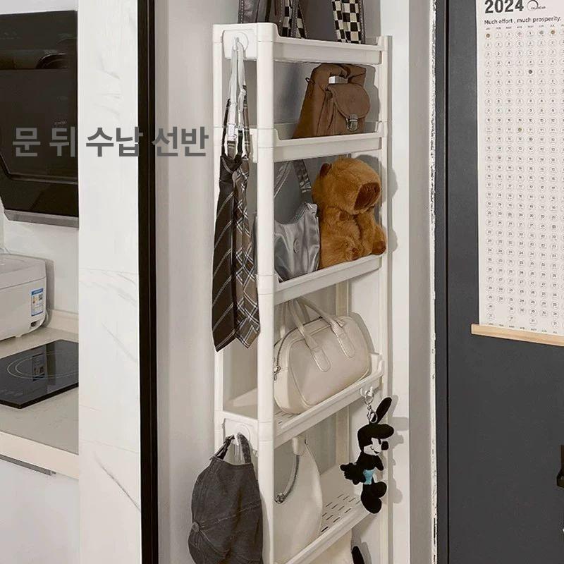 문뒤수납장 폭좁은 슬림 서랍장 다용도 얇은 틈새 폭 활용 가방 캐비닛 미니 - 상세 이미지 4