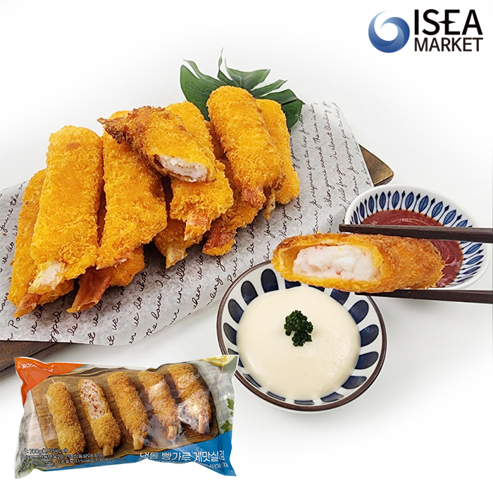 냉동 빵가루 게맛살튀김 30gx20개 업소용 도매용 맛살 게살다리 이미지 6