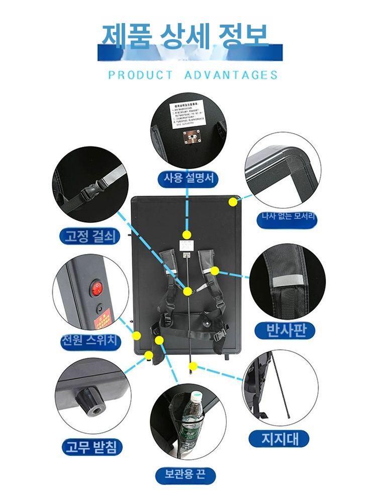 워킹배너 led 가방 홍보 안내판 광고판 피켓 패널 무선 거치대 이동식 백팩 - 상세 이미지 4