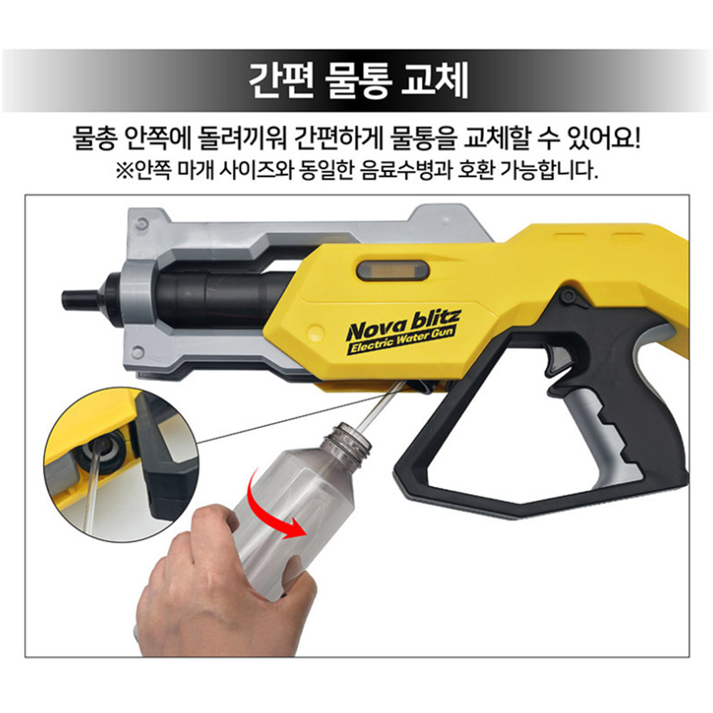 노바 블리츠 전동물총 자동 워터건 파워 물놀이 유아 성인 어린이 장난감 여름 스티커세트 - 상세 이미지 5