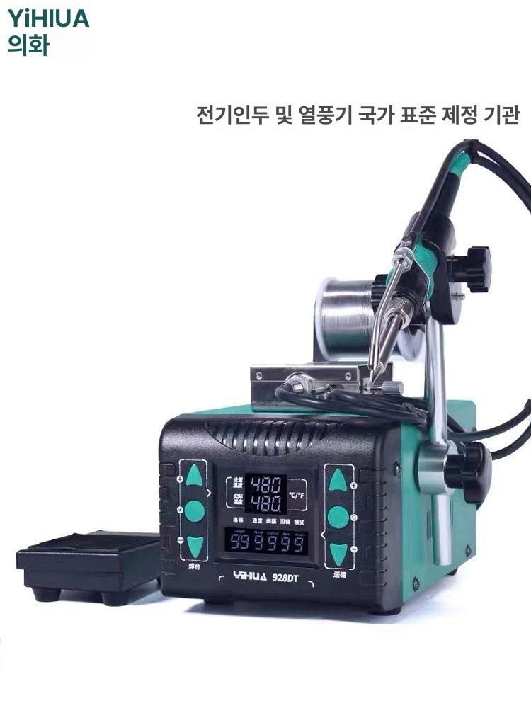 반자동 인두기 온도조절 공장 솔더링 산업용 전기인두 용접기 납땜 기계 페달식 주석 이미지 6