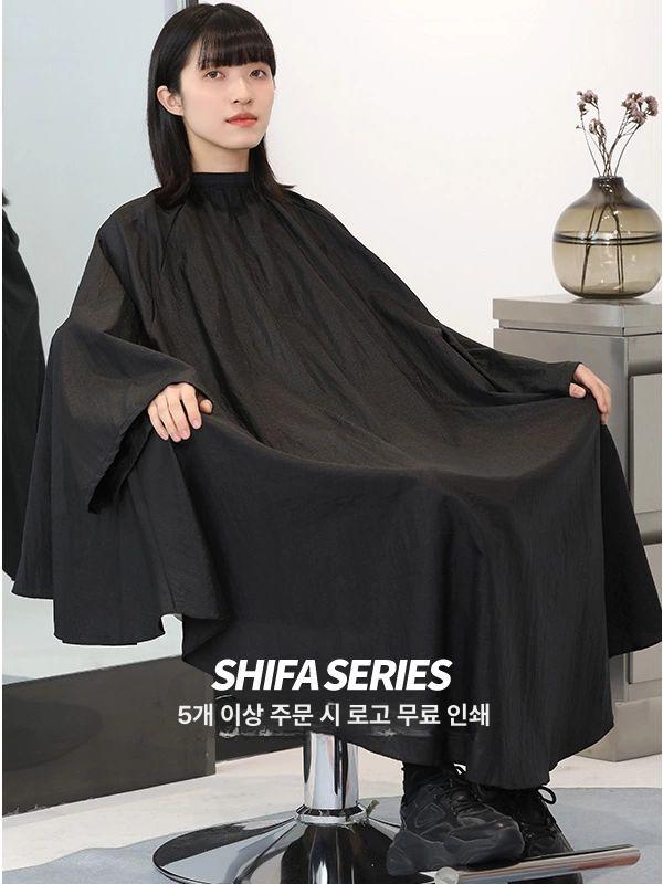 미용실 작업 가운 염색 숄더보 에스테틱 가운 팔있는 방수 앞치마 맞춤 로고 제작 이미지 6
