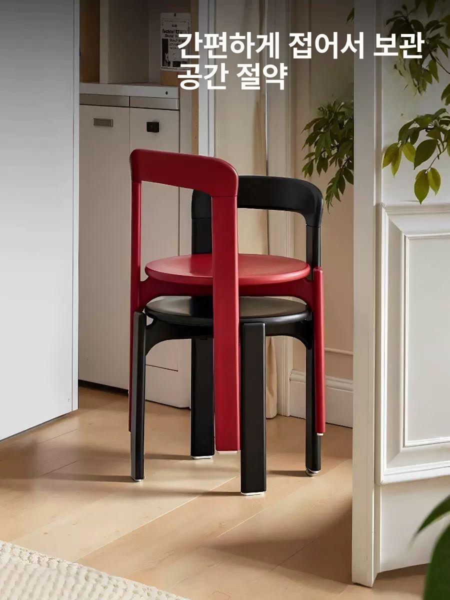 원목 식탁의자 카페풍 고급 다이닝 체어 빈티지 인테리어 디자인 - 상세 이미지 4