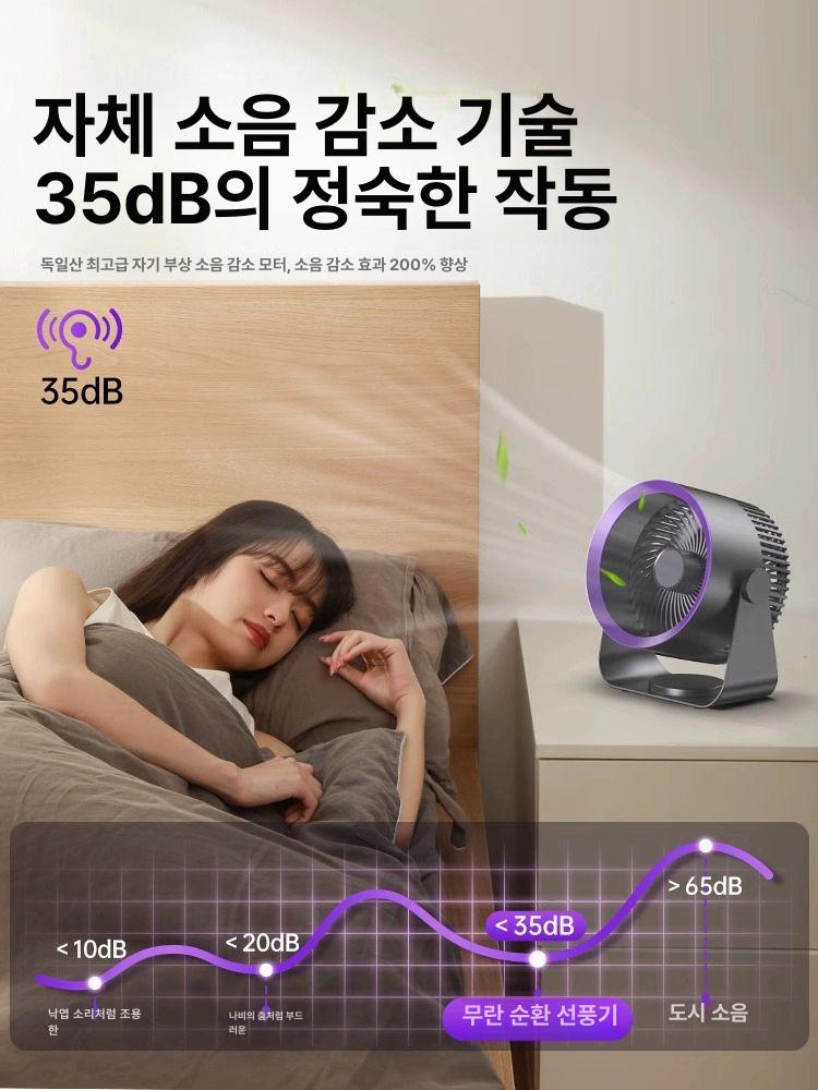 정음 벽붙이 선풍기 부엌 탁상용 가정 욕실 공기흐름 진동없는 저소음 - 상세 이미지 4