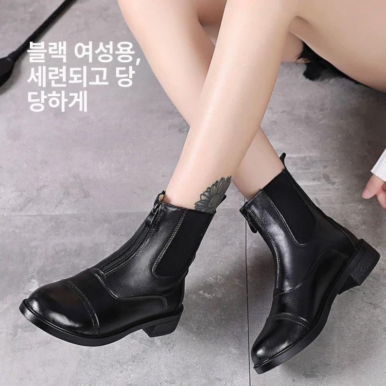 여성 발목부츠 숏부츠 겨울 가을 신발 미끄럼방지 밑창 쿠션감 편한 착화감 - 상세 이미지 5