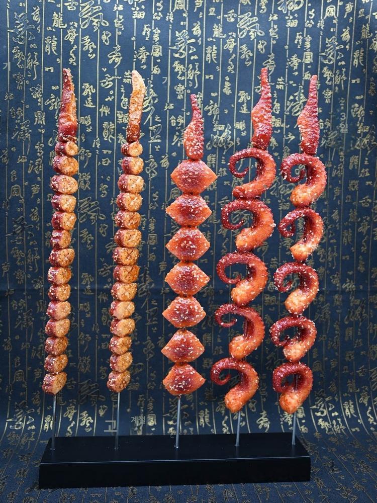 가짜 음식 모형 푸드 피규어 식품 샘플 새우 버섯 꼬치 카페 식당 전시 장식품 소품 - 상세 이미지 3