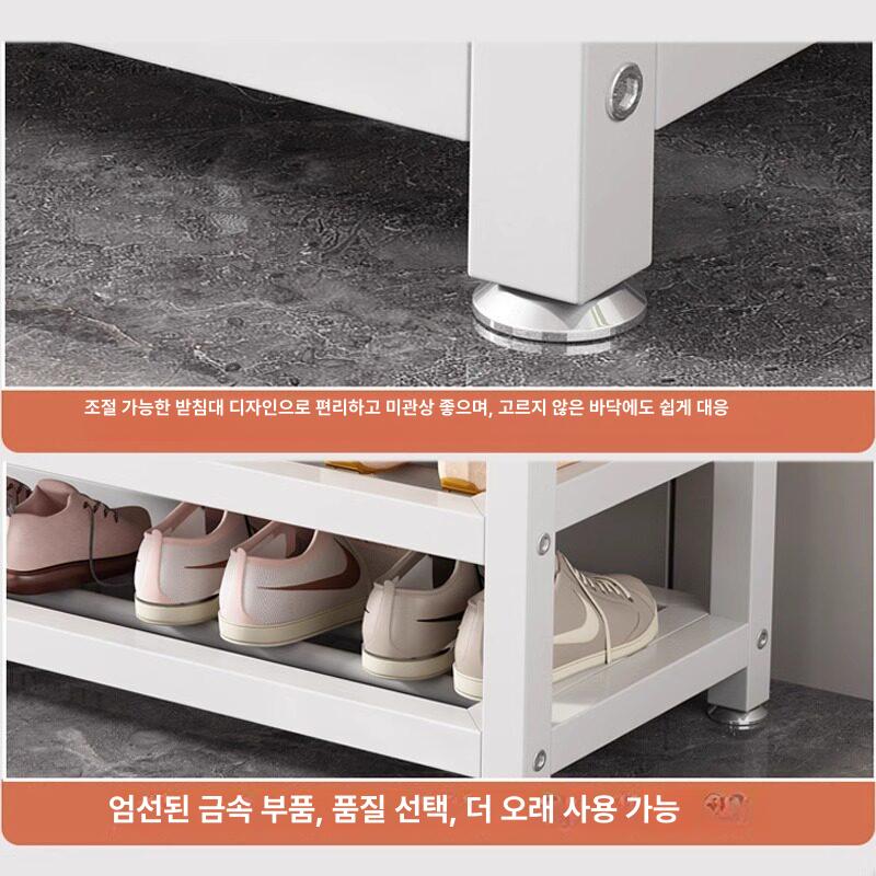 현관 의자 수납 스툴 북유럽 감성 신발장 겸용 침실 다용도 수납장 사각형 체어 - 상세 이미지 4