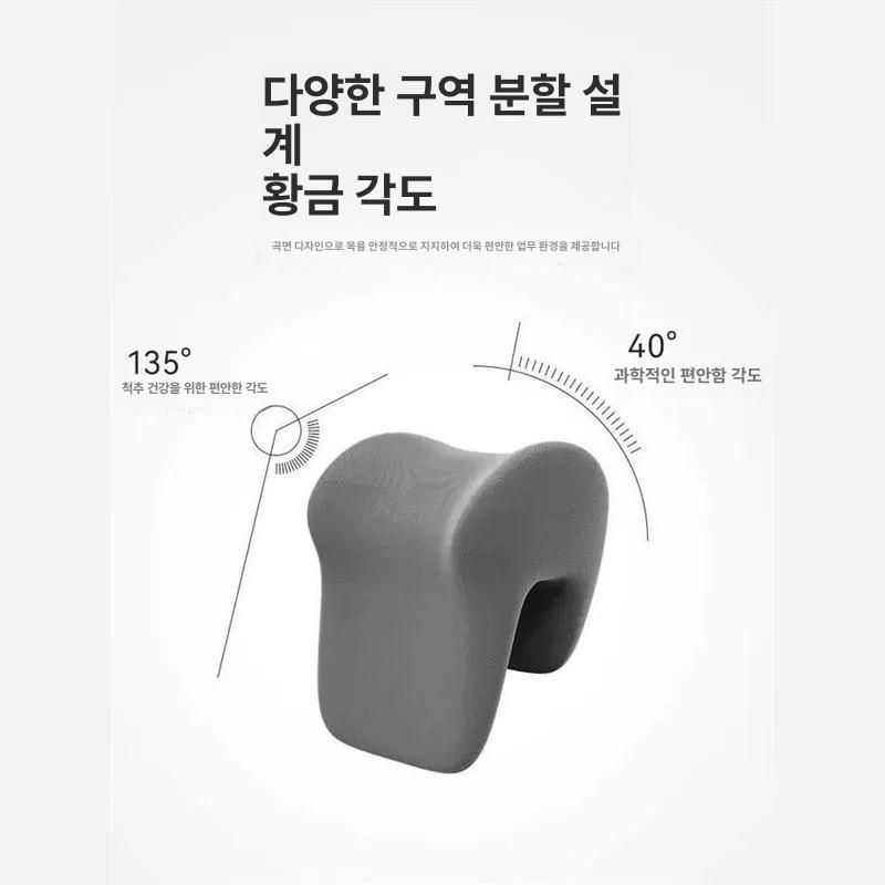 목 의자용 받침 머리 베개 세탁 책상 짙은 회색 - 상세 이미지 4