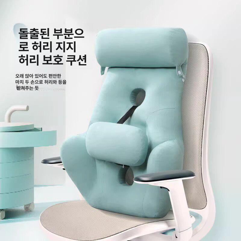 의자 허리 쿠션 사무실 방석 소파 등쿠션 대형 허리받침 침대 - 상세 이미지 4