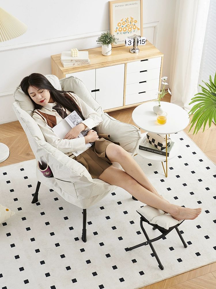 원룸 싱글 소파 1인용 패브릭 라운지의자 거실침실 미니소파 인테리어 의자 - 상세 이미지 4