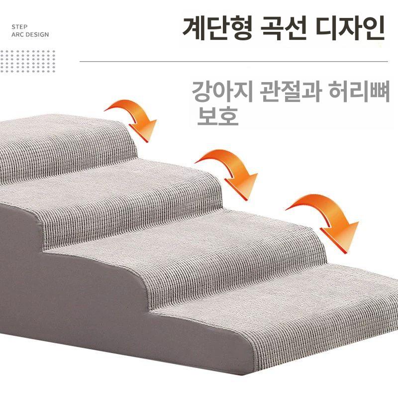 반려동물 계단 미끄럼방지 슬라이드 관절보호 슬개골탈구예방 펫용품 강아지고양이계단 - 상세 이미지 2