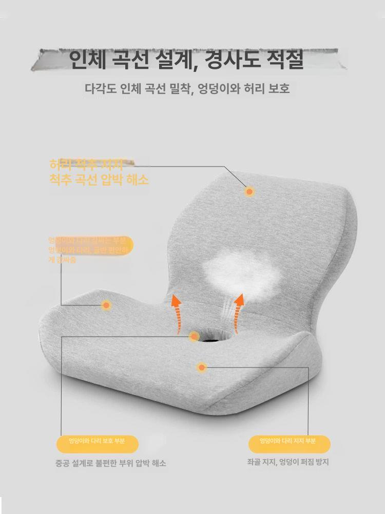 차량용 도넛쿠션 전립선 골반 메모리폼 방석 장거리 운전 시트 편안함 - 상세 이미지 3