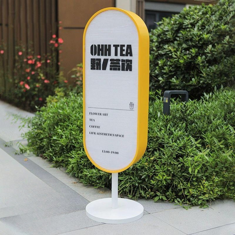 카페 매장 원형 돌출 철제 간판 갈바 박스 벽면 장식 디스플레이 프레임 - 상품 이미지