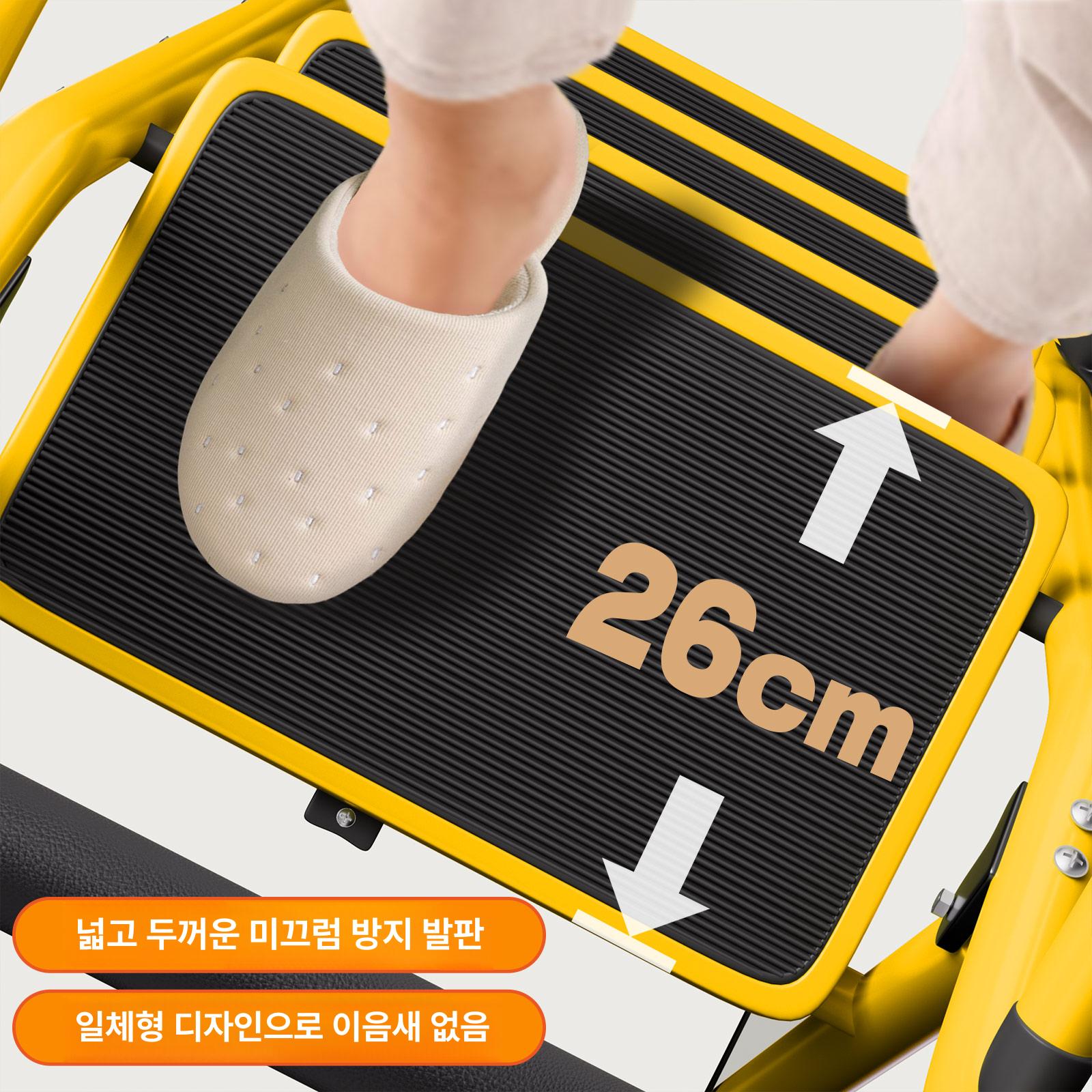 4단 접이식 사다리 높이조절 안전발판 작업용 이동식 알루미늄 계단 보조발판 - 상세 이미지 5
