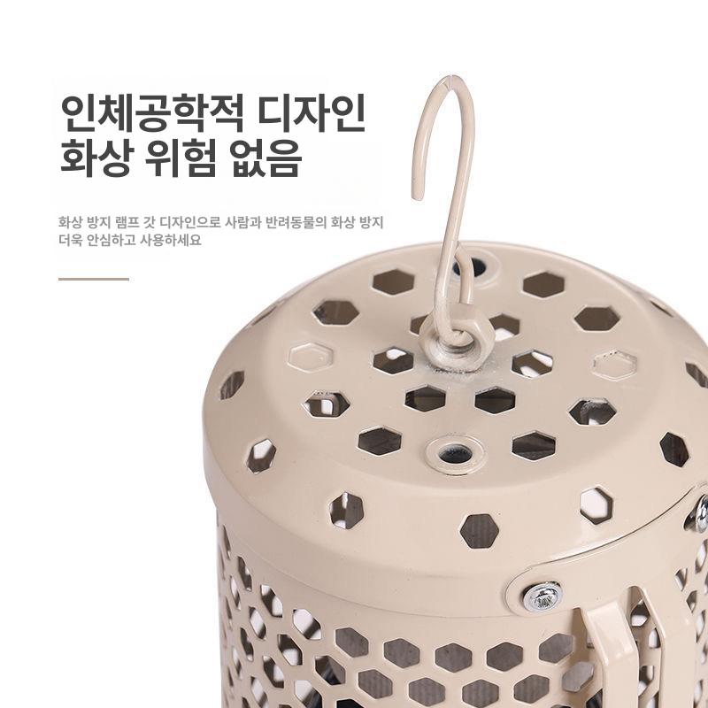 히터 보온램프 세라믹 햄스터 조류 거북이 슈가글라이더 파충류 병아리 발열 스위치 - 상세 이미지 5