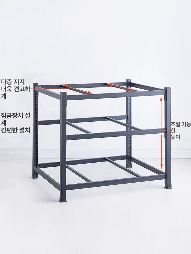 마트 진열대 선반 수납장 다층 랙 가판대 과일 매장 판촉 테이블 진열용 보관 - 상세 이미지 3