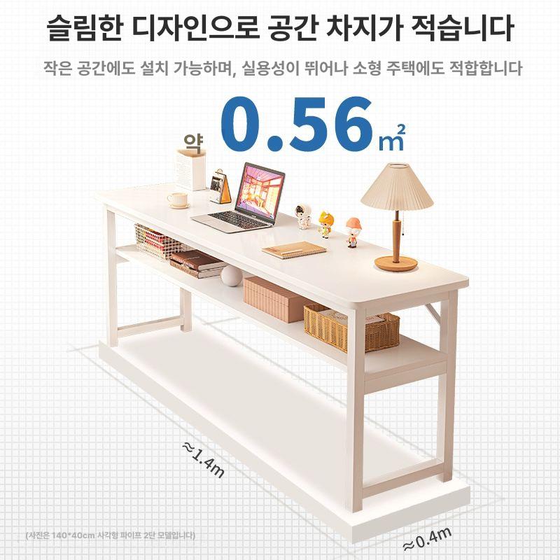 좁은 공간용 책상 수납장 침대 옆 컴퓨터 책상 인테리어 수납 선반 - 상세 이미지 5
