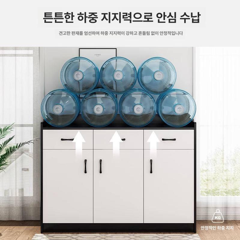 비품 틈새수납장 틈새장 탕비실 부엌 틈새팬트리 다용도 양문 하부장 홈카페장 찬장 - 상세 이미지 4