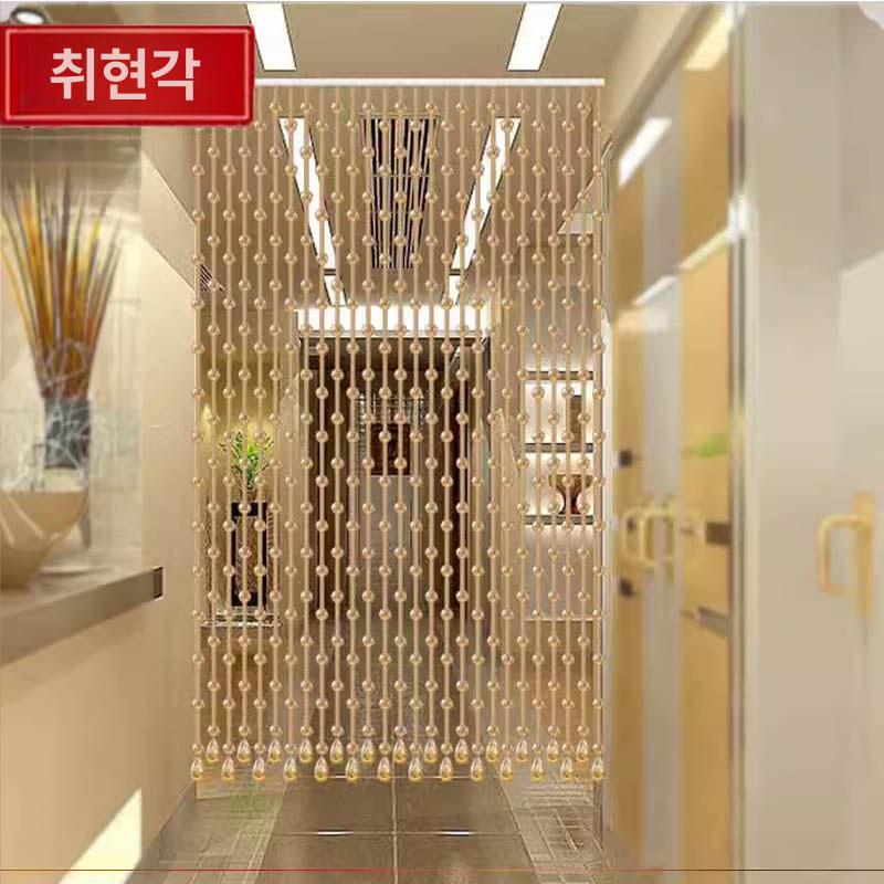 풍수 커튼 크리스탈 현관 수정 구슬 칸막이 발 차단 장식 펀칭 방지 비드 문 병풍 - 상세 이미지 2