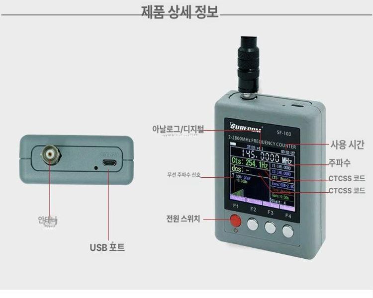 아날로그 주파수측정기 휴대용 트랜시버 게이지 카운터 디지털 전압 핸드헬드 계측기 - 상세 이미지 4