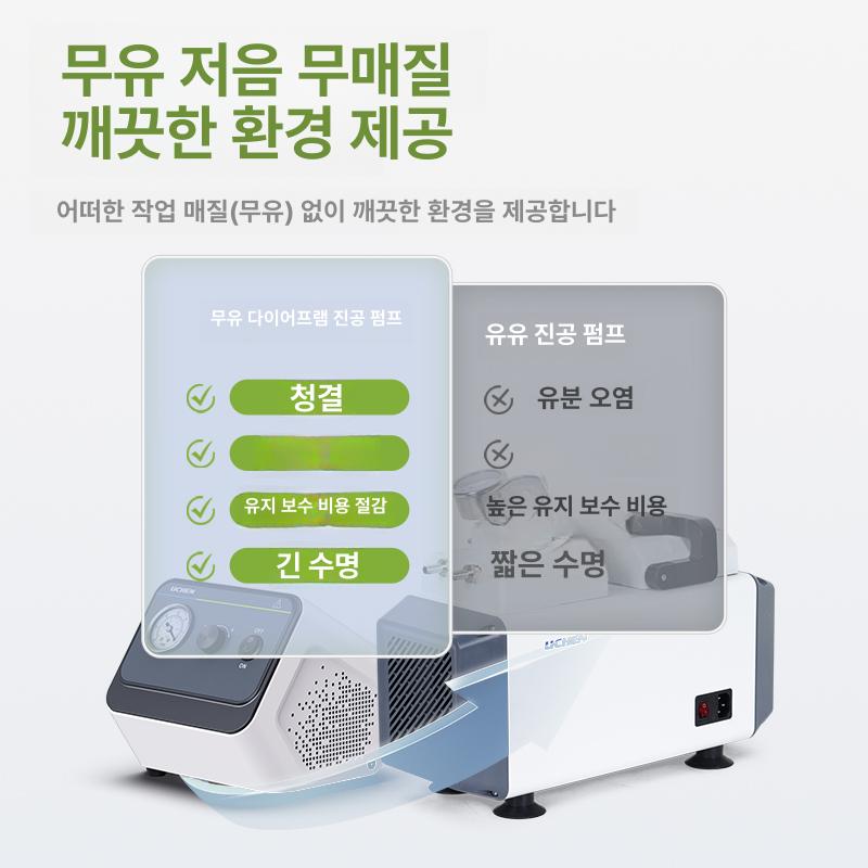 진공펌프 실험실용 휴대형 오일프리 산업용 연구장비 무음 소형 랩 - 상세 이미지 5
