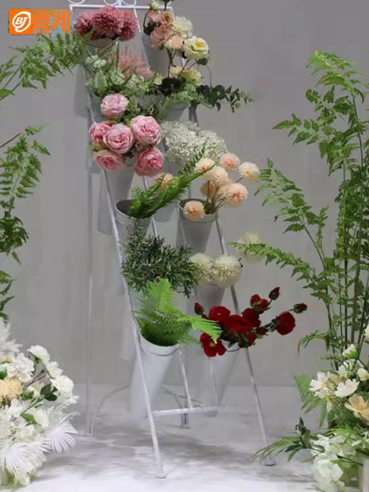 생화 꽃다발 진열대 꽃가게 보관 선반 카운터 장식 다층 정리함 - 상세 이미지 2