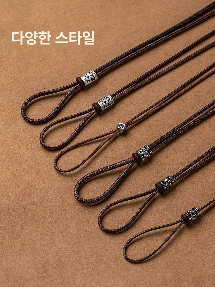 목걸이끈 분실방지 펜던트 액세사리 가죽목걸이줄 - 상세 이미지 4