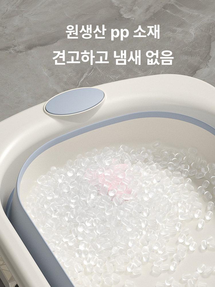 접이식 양동이 반신욕 스파 성인 페디큐어 가정용 욕실 전신 발 샤워 단열 홈 라운드 이미지 6