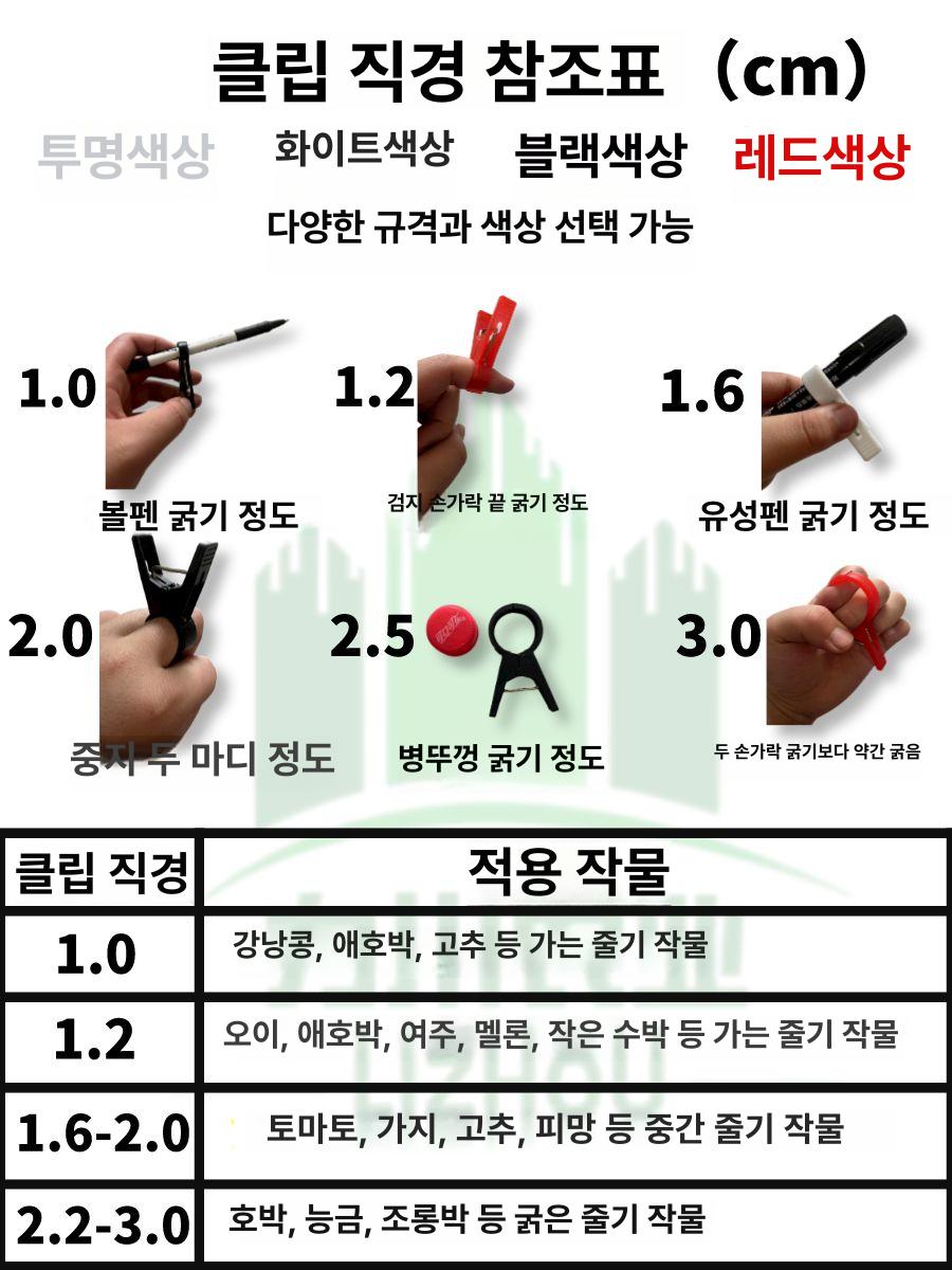 식물 줄기 고정 클립 원예 농사용 고추 작물 가지 지지대 묶음 집게 - 상세 이미지 2