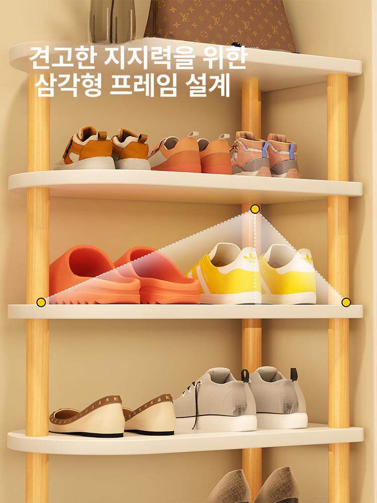 사무실 신발정리대 슬림 보관함 수납 틈새 조립식 3단 수납장 슬리퍼 좁은 - 상세 이미지 3