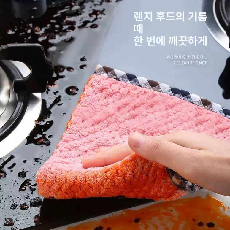 두꺼운 식기 세척포 논스틱 주방용 수건 흡수성 우수 - 상세 이미지 3