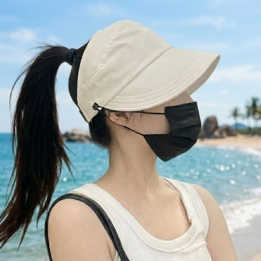 산책용모자 러닝썬캡 햇빛가리기모자 차광 얼굴가림 여성창 이미지 8