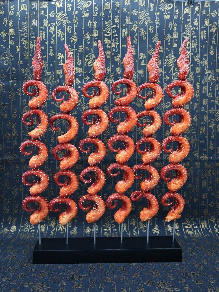 가짜 음식 모형 푸드 피규어 식품 샘플 새우 버섯 꼬치 카페 식당 전시 장식품 소품 - 상품 이미지