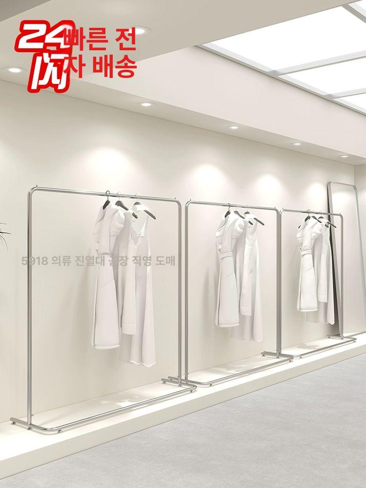 매장용 옷걸이 파이프 스탠드 튼튼한 의류 진열 거치대 의류 정리 보관 철재 - 상세 이미지 4