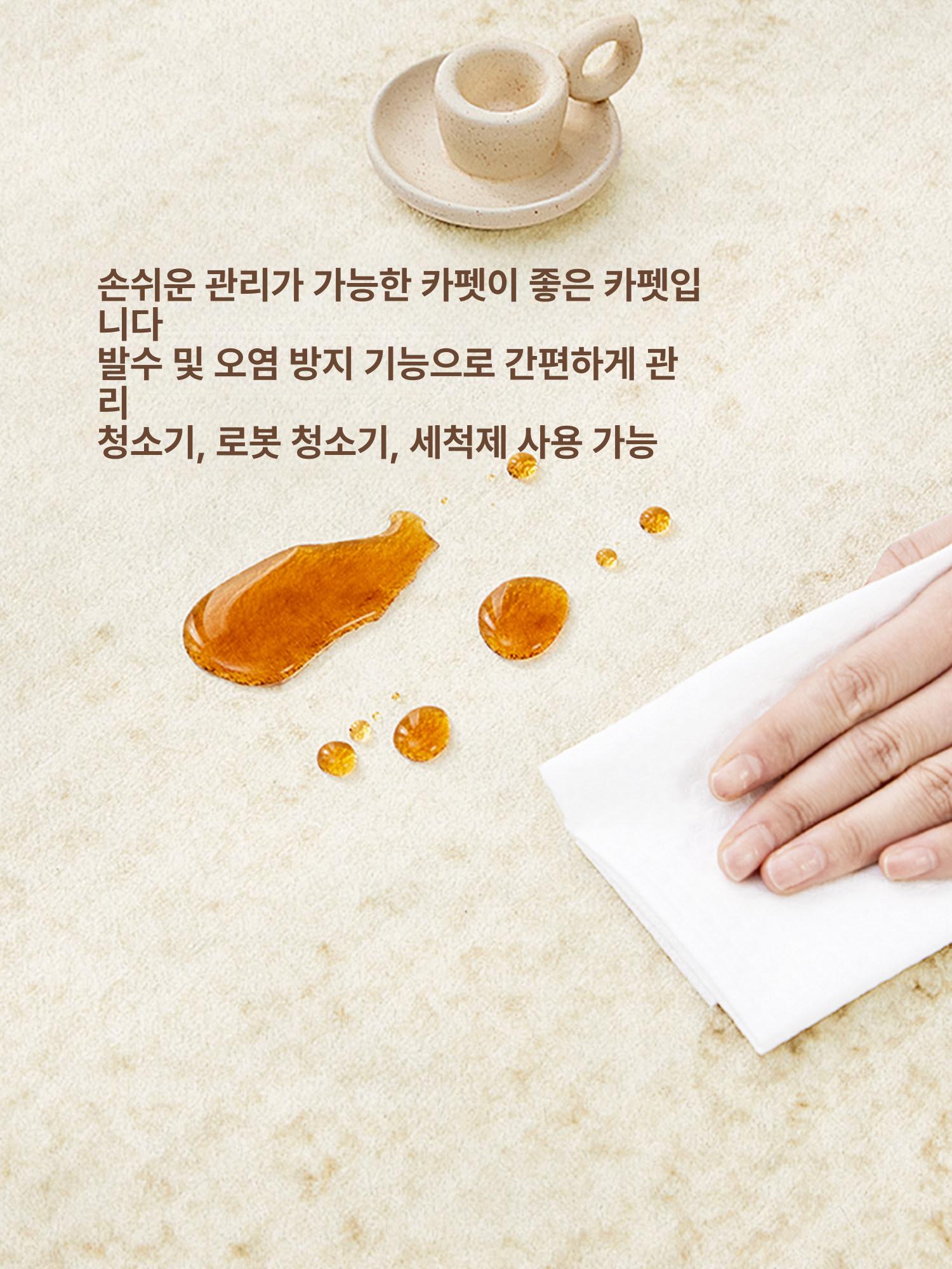 방수 카페트 크림 거실 침실용 세탁 가능 부드러운 단모 대형 사각형 바닥재 매트 - 상세 이미지 4
