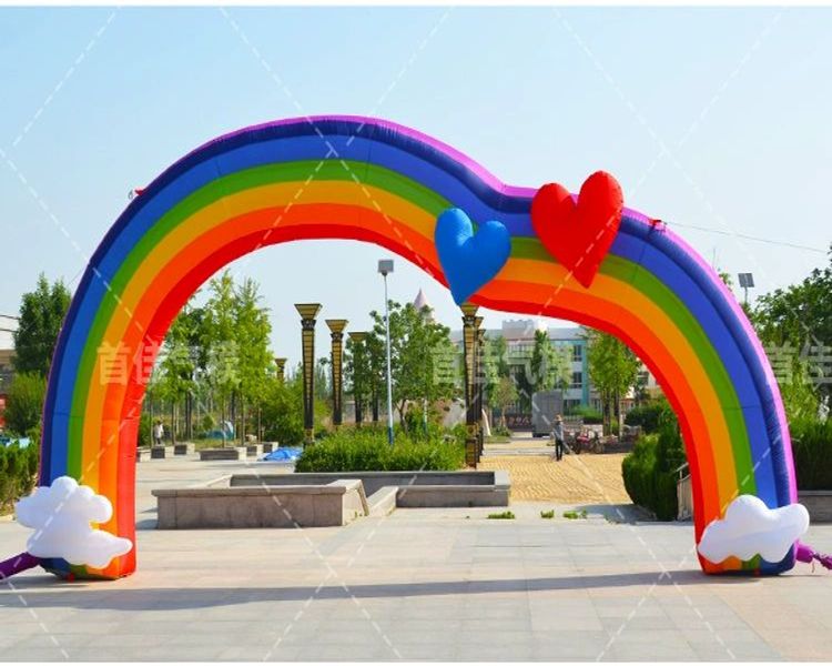 대형 풍선 아치 게이트 웨딩 축제 행사 입구 무지개 장식 이벤트 데코 - 상세 이미지 2
