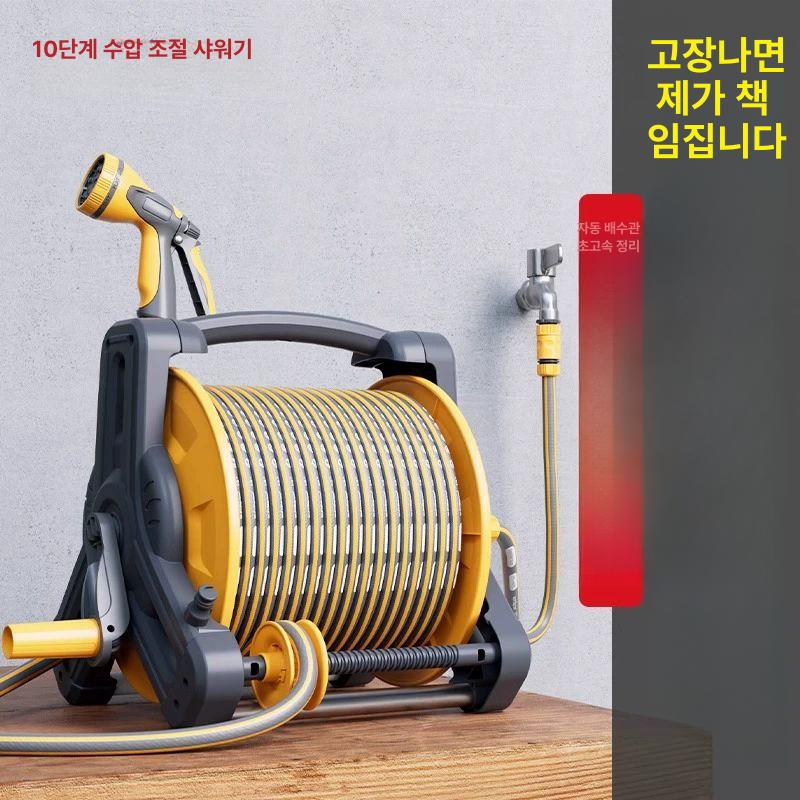 고압분사 호스릴 정원 세차 물호스 베란다 야외용 원예 농업 관수 정원용품 - 상세 이미지 2