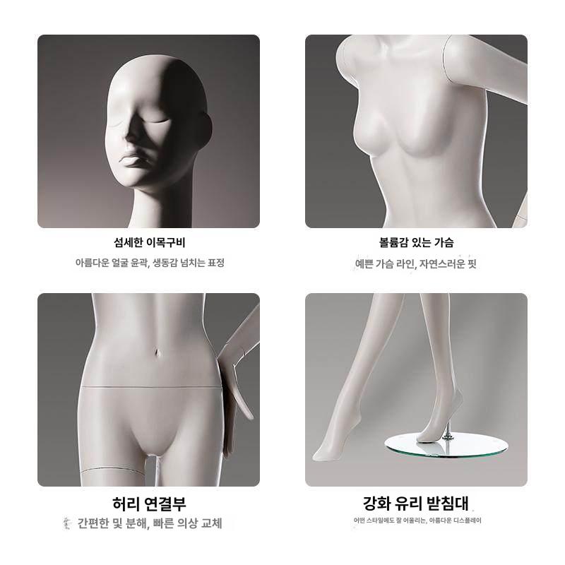 여성 전신 마네킹 의류 촬영 디스플레이 옷걸이 쇼핑몰 매장 두상 피팅 모델 - 상세 이미지 5