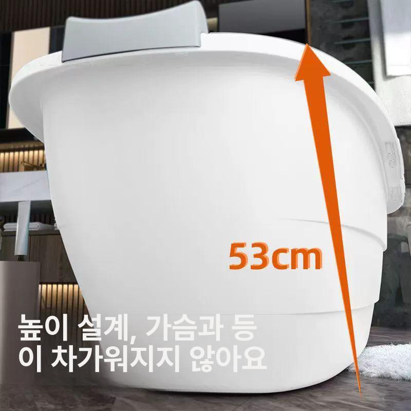 접이식 욕조 대형 반신욕 전신용 이동식 두꺼운 플라스틱 욕통 간편 목욕 휴대용 - 상세 이미지 5