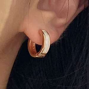 S925 자개 링 귀걸이 골드 미니 원터치 이어링 데일리 포인트 아르제아 솔직 후기 | 실사용자 리뷰 분석 - 상품 이미지 2