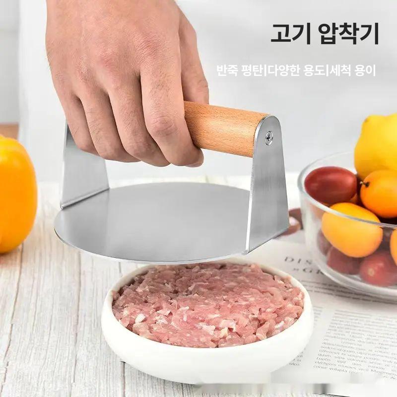철판 누름판 스테이크 패티 누르개 호떡 제조 바비큐 그릴 도구 주방용품 - 상세 이미지 3